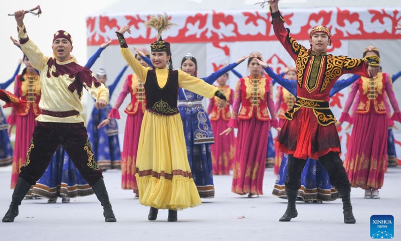 A performance is staged at the opening ceremony of the 2026 Zhaosu Tianma cultural tourism festival in Zhaosu County, northwest China's Xinjiang Uygur Autonomous Region, June 20, 2026.

The 2026 Zhaosu Tianma cultural tourism festival kicked off here on Saturday. (Xinhua/Hu Huhu)