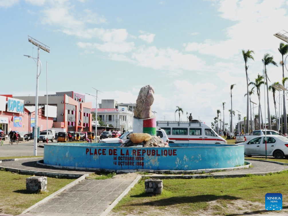 This photo taken on Aug. 8, 2026 shows the Republic Square in Toamasina, Madagascar. Toamasina is a major port city on Madagascar's east coast. (Xinhua/Chen Shaohua)