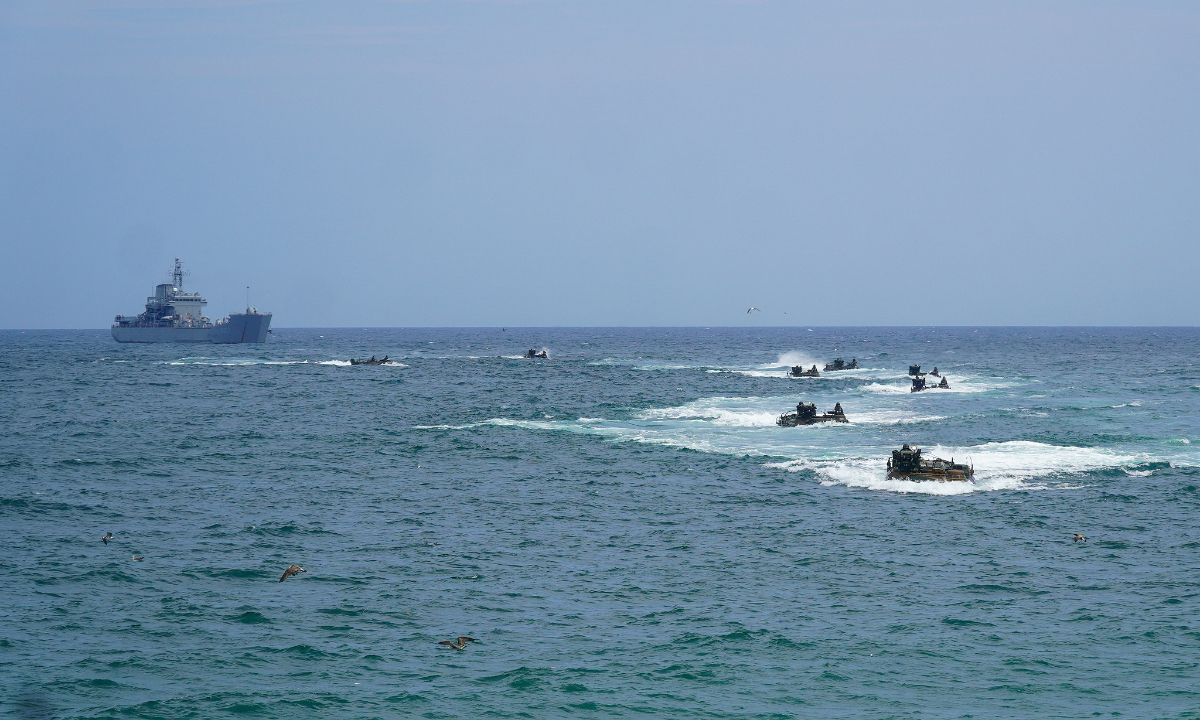 The Ssangyong major amphibious assault drills held by the South Korean and the US Navy and Marine Corps in September, 2024. Photo: VCG