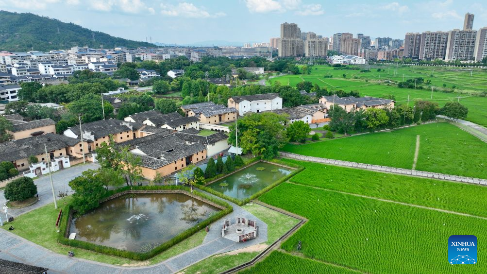 This aerial drone photo taken on Sept. 9, 2026 shows the Hongjing revolutionary site in Ruijin, east China's Jiangxi Province. This year marks the 90th anniversary of the victory of the Long March by the Red Army under the leadership of the Communist Party of China (CPC). Ruijin is a landmark in the Long March, the historic military maneuver in modern Chinese history. (Xinhua/Hu Chenhuan)