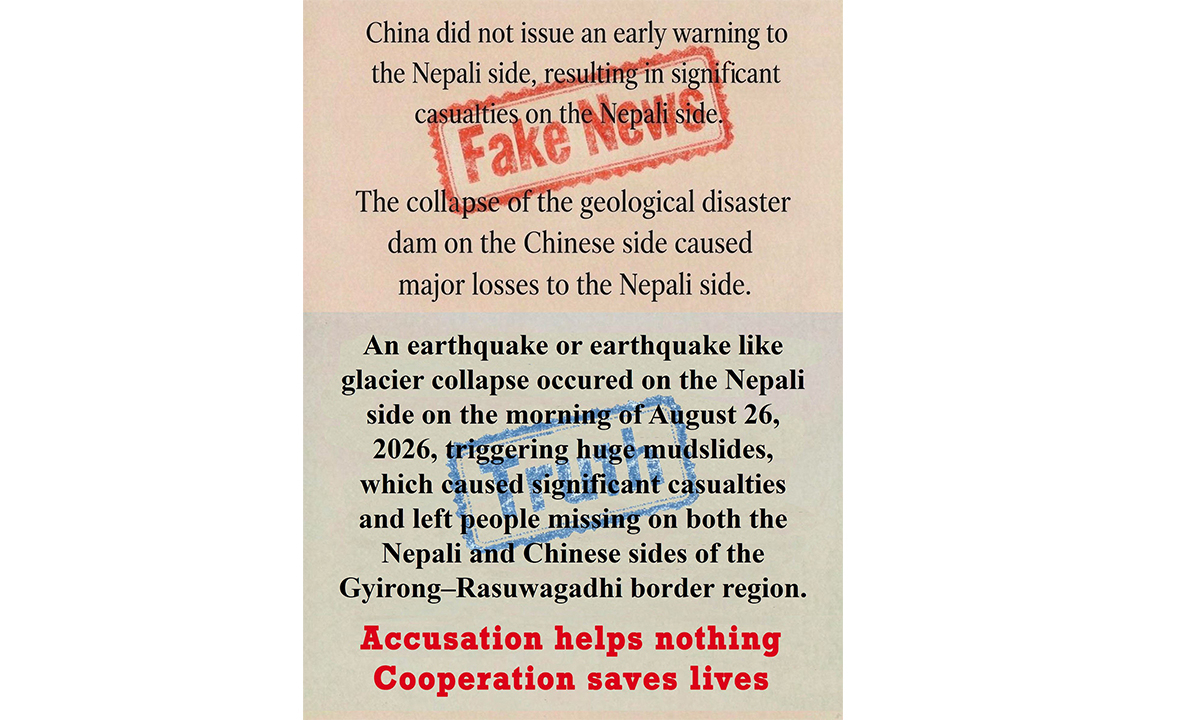 Screenshot of a X post from The Chinese Embassy in Nepal