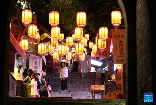globaltimes.cn - Xinhua - Wangwu Mountain scenic spot in China's Henan witnesses tourism boom during summer vacation