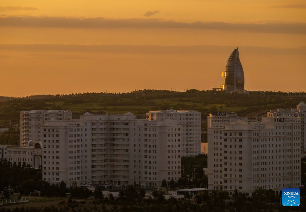 This photo taken on July 2, 2026 shows a view of Ashgabat, Turkmenistan. (Xinhua/Li Renzi)