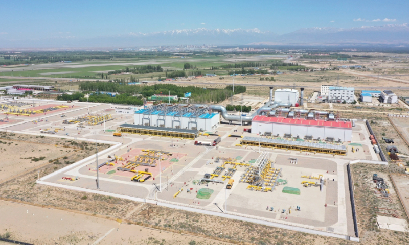 A view of Horgos compressor station in Northwest China's Xinjiang Uygur Autonomous Region's, which is the starting point of the second and third lines of China's West-East Gas Pipeline. Photo: VCG