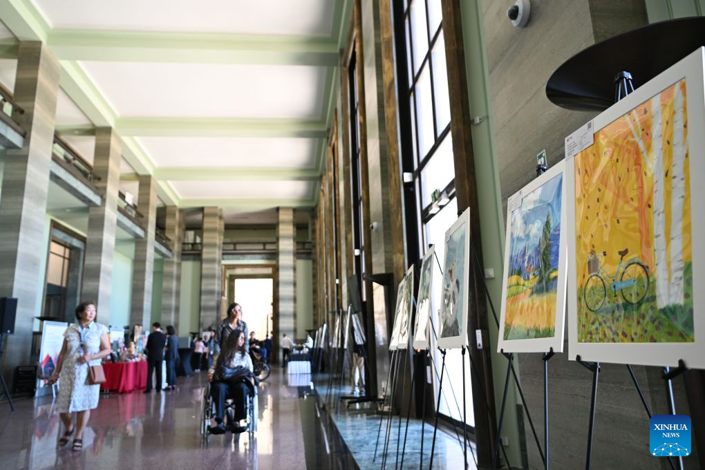 People visit an exhibition themed Accessibility for All in Geneva, Switzerland, Sept. 15, 2026. An exhibition themed Accessibility for All was held on Tuesday at the Palais des Nations in Geneva during the 63rd session of the United Nations Human Rights Council (UNHRC).
The event, co-hosted by the Permanent Mission of China to the UN Office at Geneva and other international organizations in Switzerland and the UN Office at Geneva, brought together more than 300 people, including permanent representatives, heads of international organizations and media representatives. (Xinhua/Lian Yi)