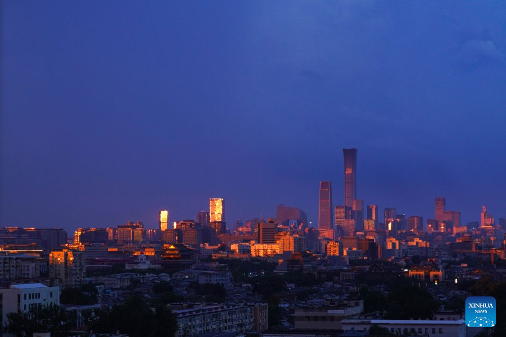 This photo taken on Aug. 3, 2026 shows a view after rain in Beijing, capital of China. (Xinhua/Du Juanjuan)