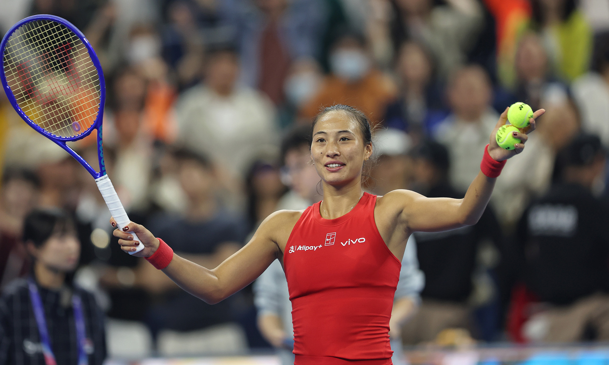 Zheng Qinwen makes history in the China Open Photo: Cui Meng/Global Times