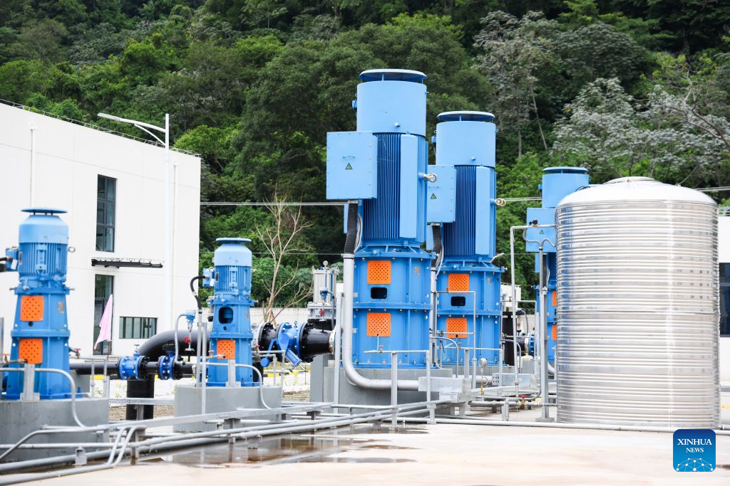 This photo shows equipment at the Ilopango Water Supply Plant in eastern Greater San Salvador, El Salvador, on Sept. 3, 2026. As a livelihood project under China-El Salvador cooperation, the China-aided Ilopango Water Supply Plant will improve water supply for about 250,000 people in seven areas, including Ilopango, Soyapango and San Martin. (Xinhua/Liu Wenhui)