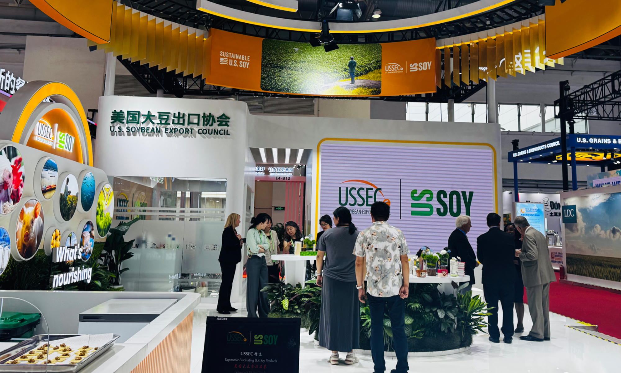A view of the booth of the US Soybean Export Council during the 4th China International Supply Chain Expo in Beijing on June 22, 2026 Photo: Liu Yang/GT