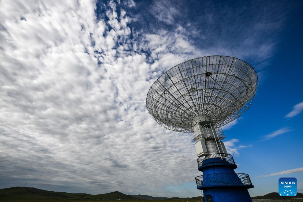 This photo taken on Aug. 1, 2026 shows the Ming'antu observing station of the National Space Science Center, the Chinese Academy of Sciences, in Zhengxiangbai Banner, Xilin Gol League, north China's Inner Mongolia Autonomous Region. (Xinhua/Lian Zhen)