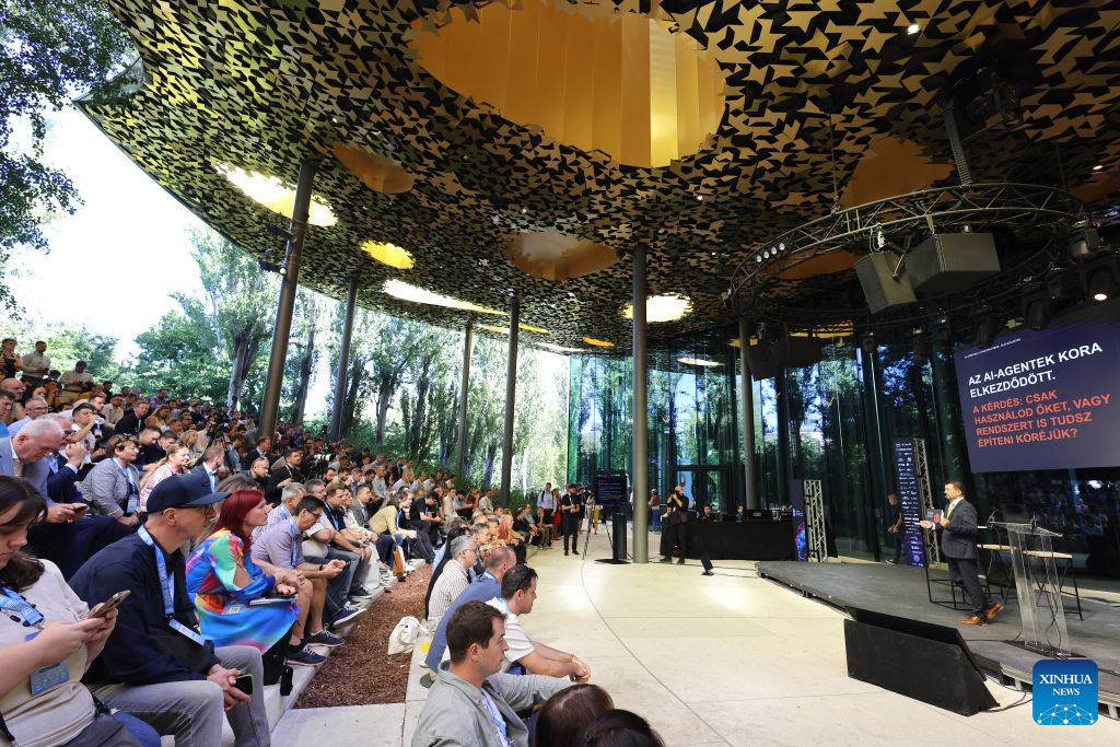 People attend the AI Summit Budapest 2026 in Budapest, Hungary on Sept. 7, 2026. (Photo by Attila Volgyi/Xinhua)