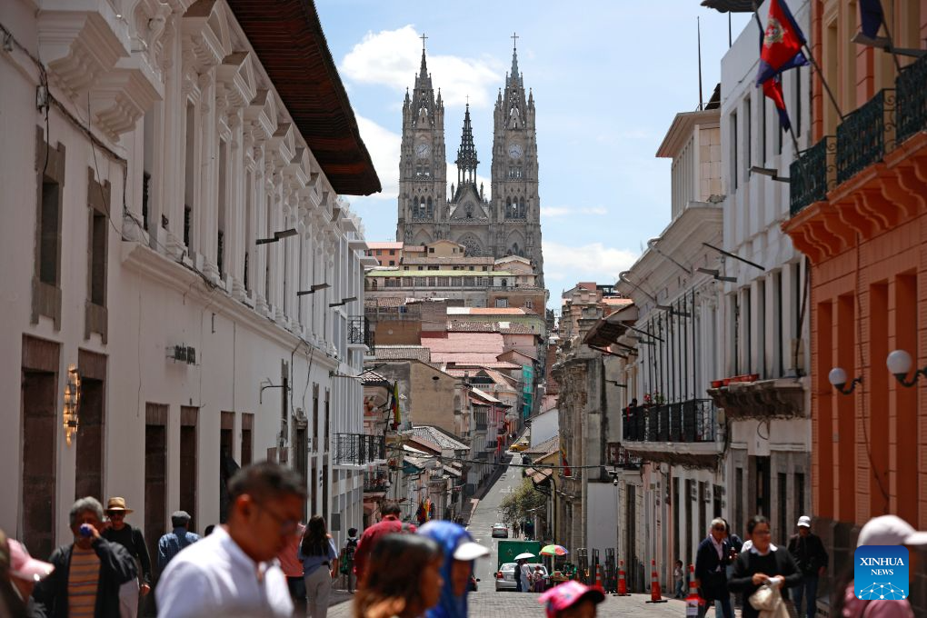 This photo taken on Aug. 13, 2026 shows a view of Quito, Ecuador. (Photo by Ricardo Landeta/Xinhua)