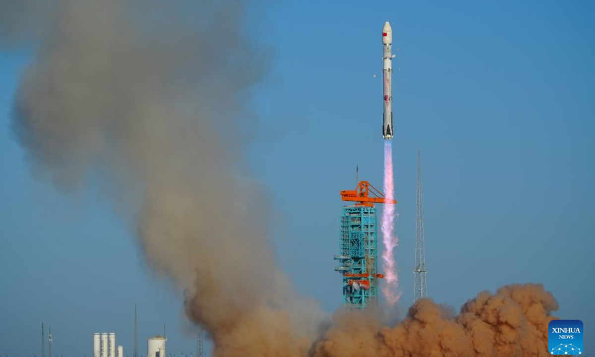 The Zhuque-3 Y2 rocket blasts off at the Dongfeng commercial space innovation pilot zone in northwest China, Aug. 19, 2026. (Photo by Wang Jiangbo/Xinhua)