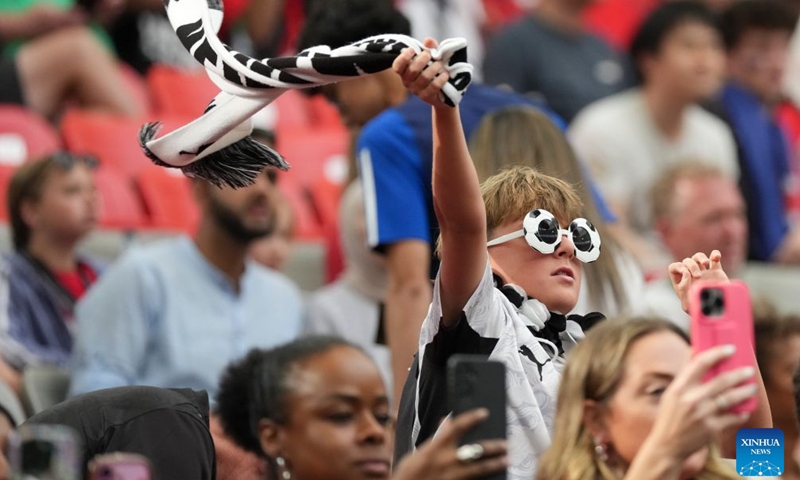 A fan of New Zealand react before a group G match between New Zealand and Egypt at the 2026 FIFA World Cup at BC Place Vancouver in Vancouver, Canada, June 21, 2026. (Xinhua/Meng Yongmin)