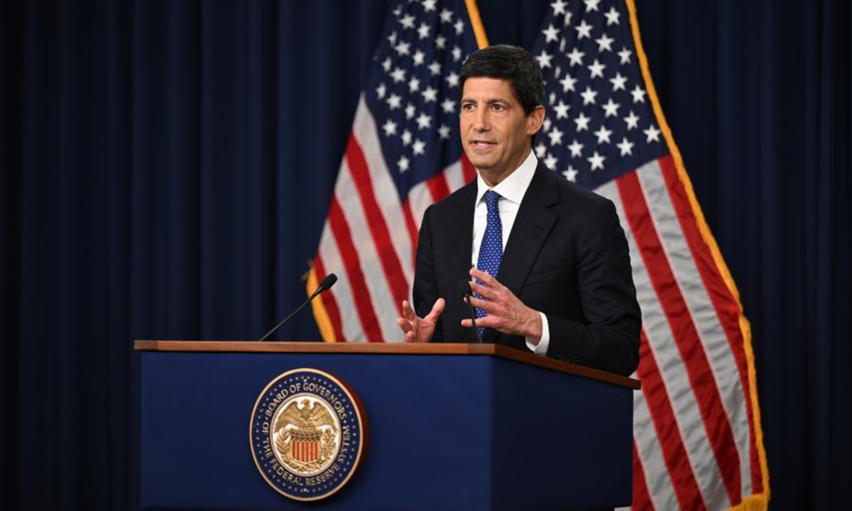 U.S. Federal Reserve Chair Kevin Warsh attends a press conference in Washington, D.C., the United States, Sept. 16, 2026. (Xinhua/Li Rui)