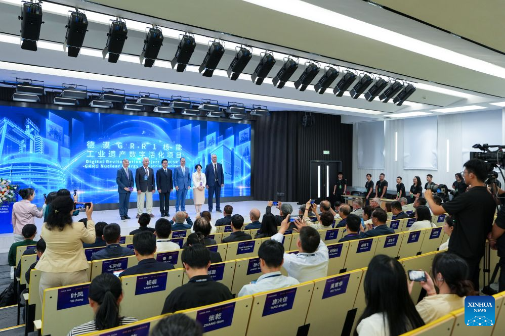 This photo taken on Sept. 9, 2026 shows a scene of the opening ceremony of the 8th International Symposium on Cultural Heritage Conservation by Digitalization in Beijing, capital of China. Themed on Resonance: Intelligence for Heritage Alive, the event was held here on Wednesday. (Xinhua/Ju Huanzong)