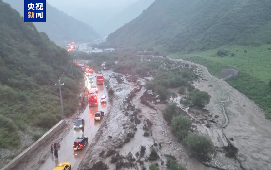 Search and rescue operations are going after a flash flood triggered by intense short-duration rainfall in Weiyuan county, Northwest China’s Gansu Province, killed 10 people and injured 23 on July 27, 2026. Photo: CCTV News