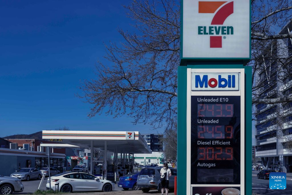 This photo shows a petrol station in Canberra, Australia, on Sept. 18, 2026. (Photo by Chu Chen/Xinhua)