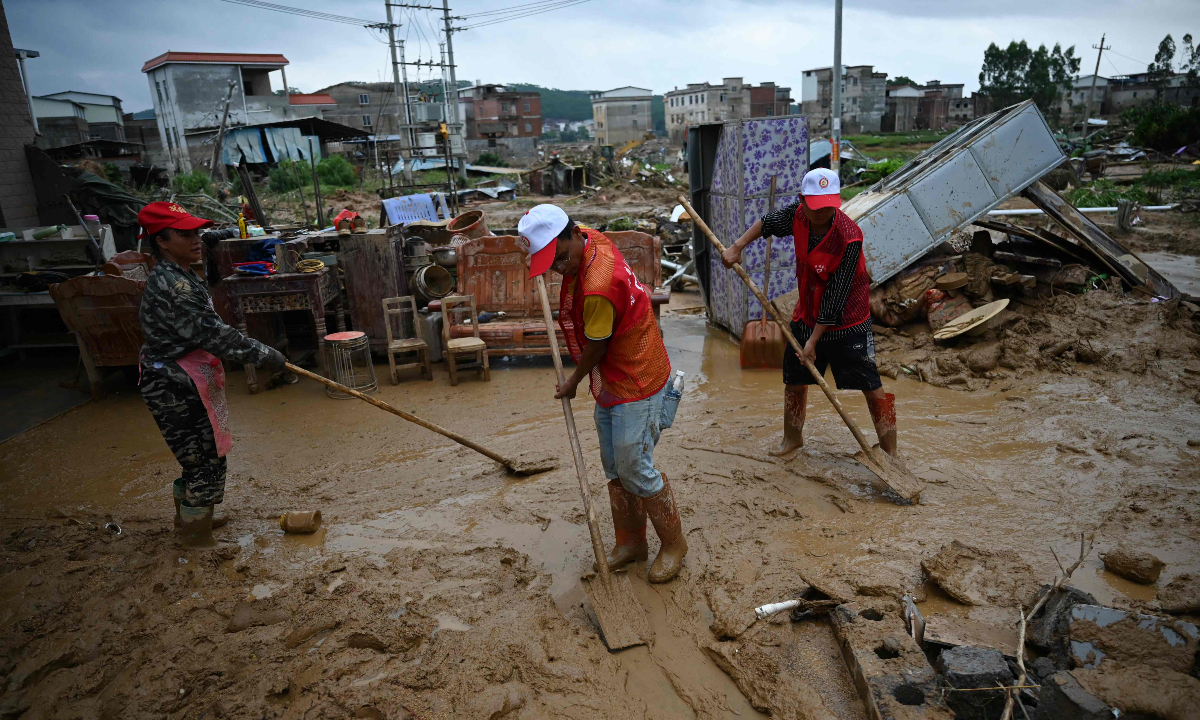 Disaster-affected residents in Hengzhou, South China’s Guangxi Zhuang Autonomous Region, continue resettlement and post-flood recovery efforts on July 8, 2026. Photo: VCG