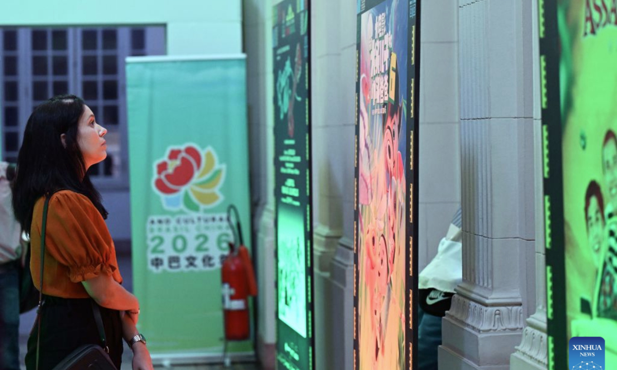 A guest looks at posters of films screened during the 5th China-Brazil film festival in Rio de Janeiro, Brazil, Aug. 5, 2026.

The 5th China-Brazil film festival held its awarding ceremony in Rio de Janeiro on Wednesday. As part of the events held during the 2026 China-Brazil Cultural Year, the film festival will run from the 3rd to the 25th of this month, screening 19 films from China and Brazil. (Xinhua/Jin Haoyuan)