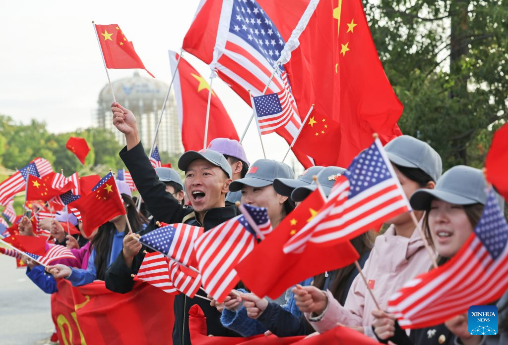 Chinese President Xi Jinping is welcomed upon his arrival in the United States on Sept. 23, 2026. Xi arrived at Joint Base Andrews on Wednesday afternoon for a state visit to the United States at the invitation of U.S. President Donald Trump. (Xinhua/Lu Ye)
