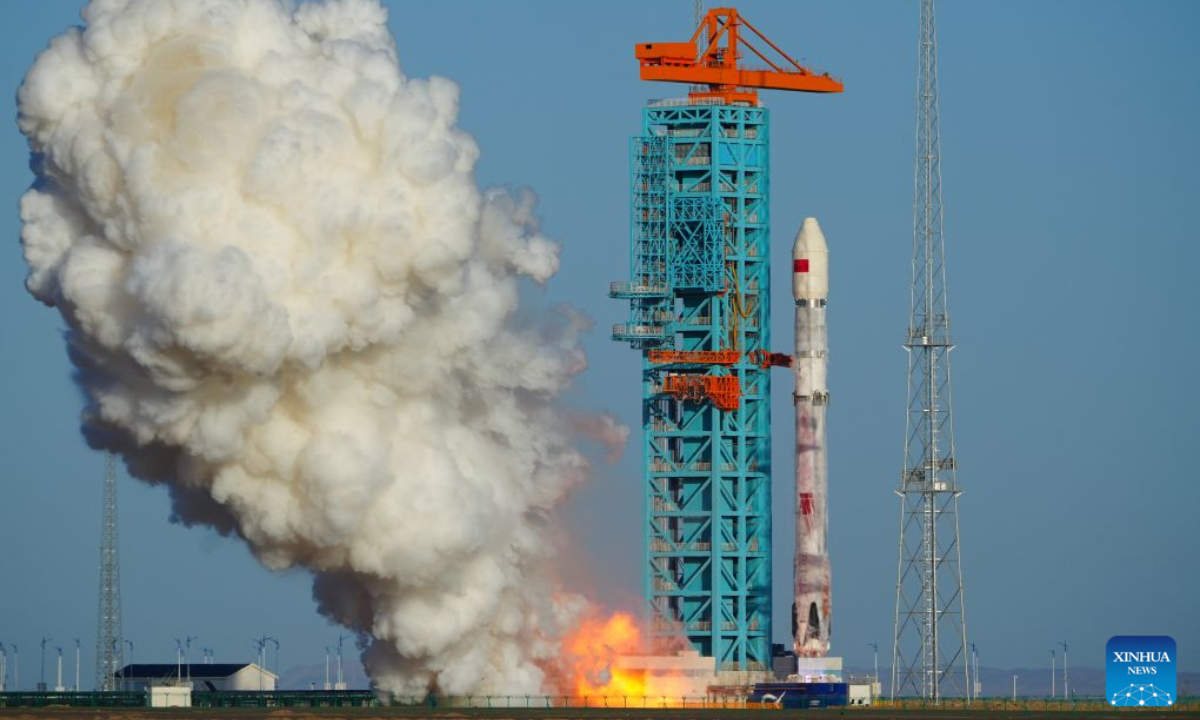 The Zhuque-3 Y2 rocket blasts off at the Dongfeng commercial space innovation pilot zone in northwest China, Aug. 19, 2026. (Photo by Wang Jiangbo/Xinhua)
