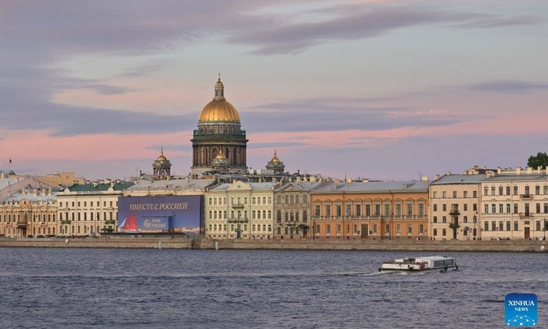 This photo taken on June 21, 2026 shows a view of the Neva River in St. Petersburg, Russia.

St. Petersburg's White Nights is a spectacular summer phenomenon where the city's high northern latitude prevents the sky from getting completely dark. (Photo by Guo Feizhou/Xinhua)