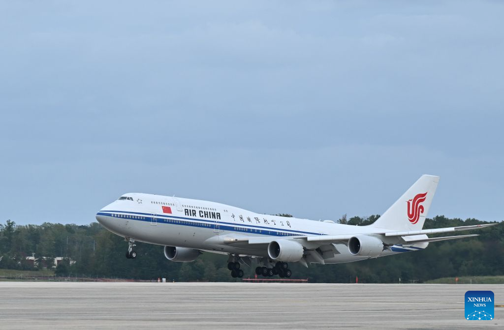 Chinese President Xi Jinping arrives at Joint Base Andrews on Sept. 23, 2026, for a state visit to the United States at the invitation of U.S. President Donald Trump. (Xinhua/Li Xiang)