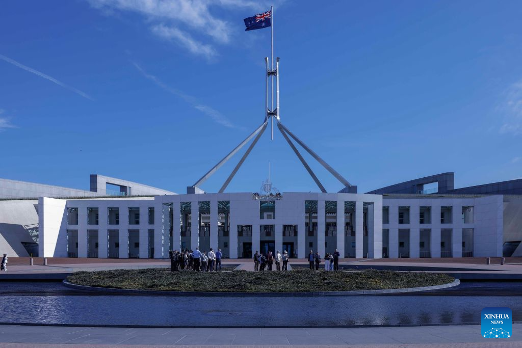 This photo shows the Australian Parliament House in Canberra, Australia, on Sept. 18, 2026. (Photo by Chu Chen/Xinhua)