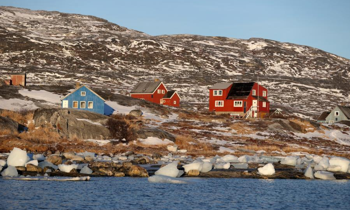 This photo taken on Feb. 8, 2026 shows the scenery near Nuuk, Greenland, an autonomous territory of Denmark. (Xinhua/Li Ying)