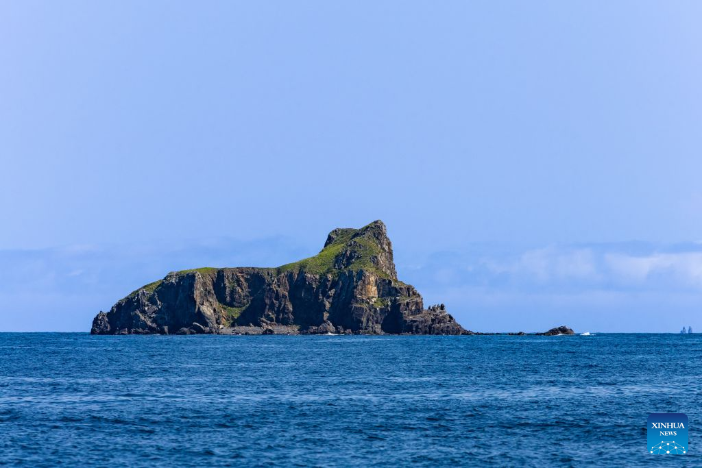 This photo taken on Sept. 12, 2026 shows the scenery of Rikord Island, Russia. Located in the southern part of the Russian Far East, Rikord Island is the largest uninhabited island in Peter the Great Bay. (Photo by Andrey Matveenko/Xinhua)