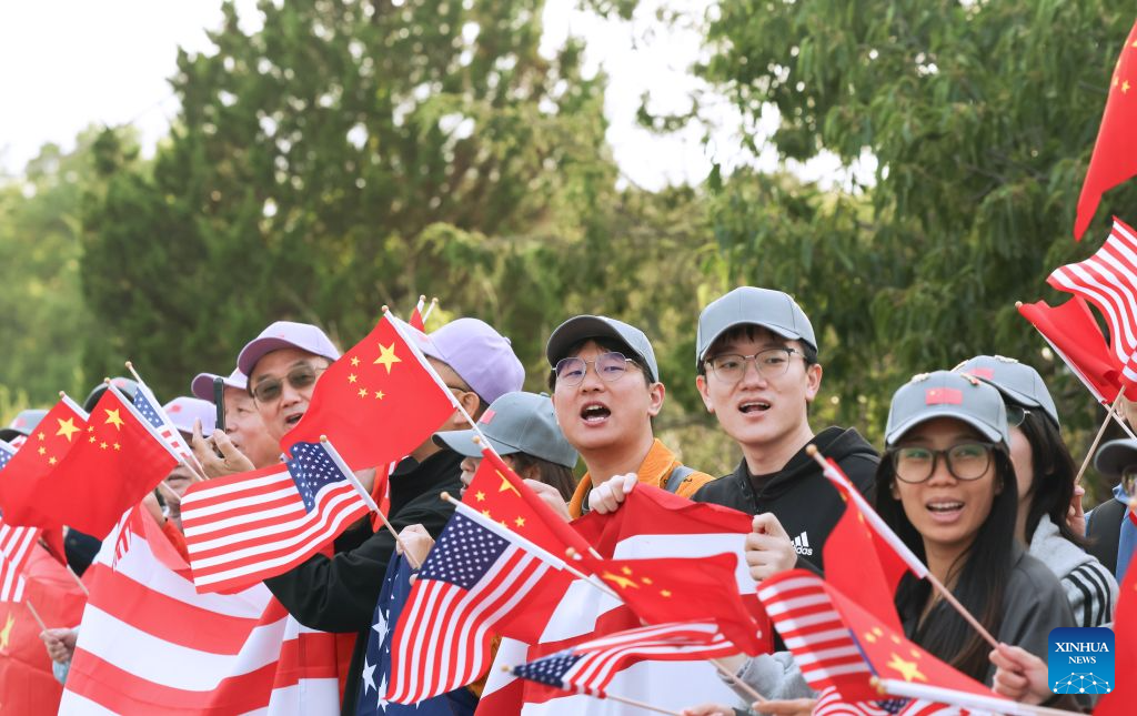 Chinese President Xi Jinping is welcomed upon his arrival in the United States on Sept. 23, 2026. Xi arrived at Joint Base Andrews on Wednesday afternoon for a state visit to the United States at the invitation of U.S. President Donald Trump. (Xinhua/Lu Ye)