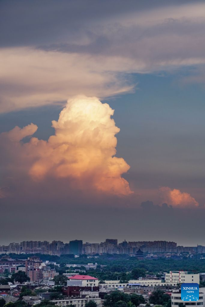 This photo taken on Aug. 3, 2026 shows a view after rain in Beijing, capital of China. (Xinhua/Du Juanjuan)