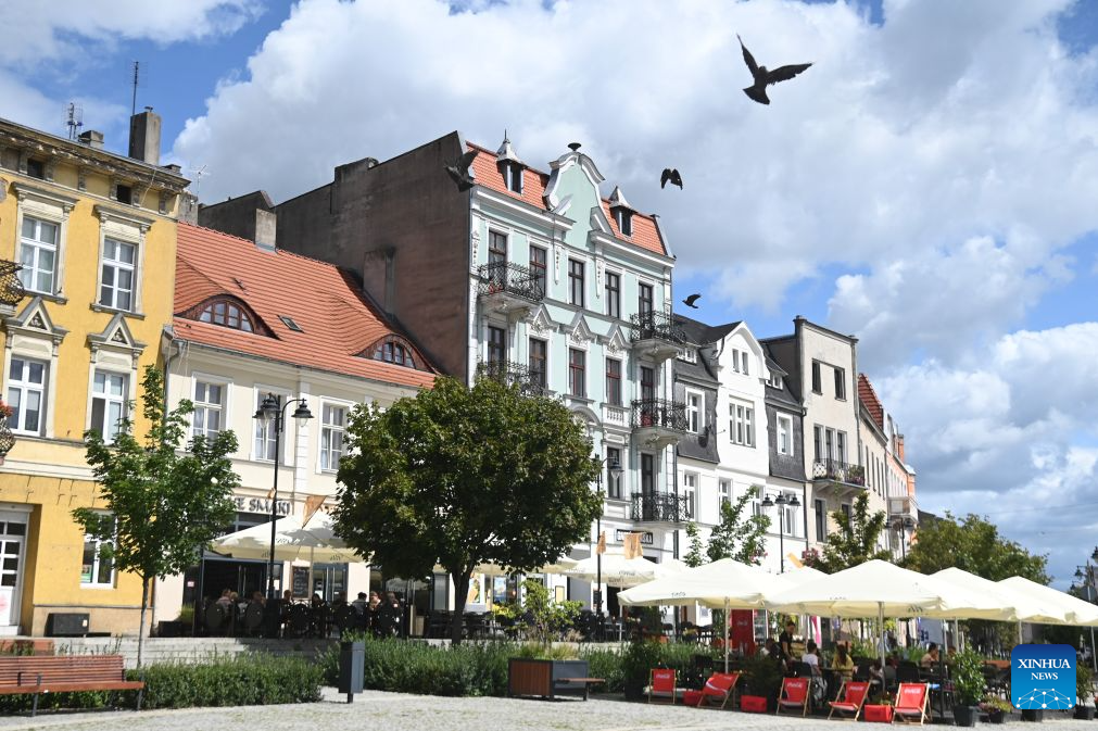 This photo taken on Aug. 11, 2026 shows a view of Gniezno, Poland. Gniezno is one of Poland's oldest cities and is known for its rich history and cultural heritage. (Photo by Aleksy Witwicki/Xinhua)