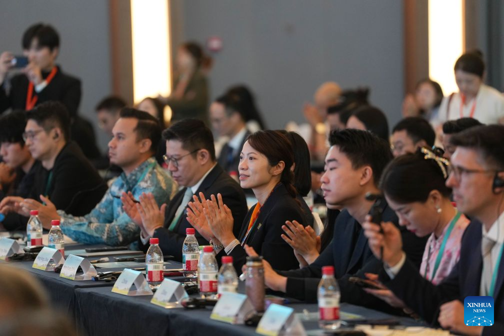 Representatives attend the opening ceremony of the APEC Young Entrepreneurs Conference in Hangzhou, east China's Zhejiang Province, Sept. 16, 2026. The conference opened here on Wednesday, attracting about 200 young entrepreneurs, investors and representatives from APEC economies to exchange views on topics such as AI, low-cost entrepreneurship and digital trade. (Xinhua/Huang Zongzhi)