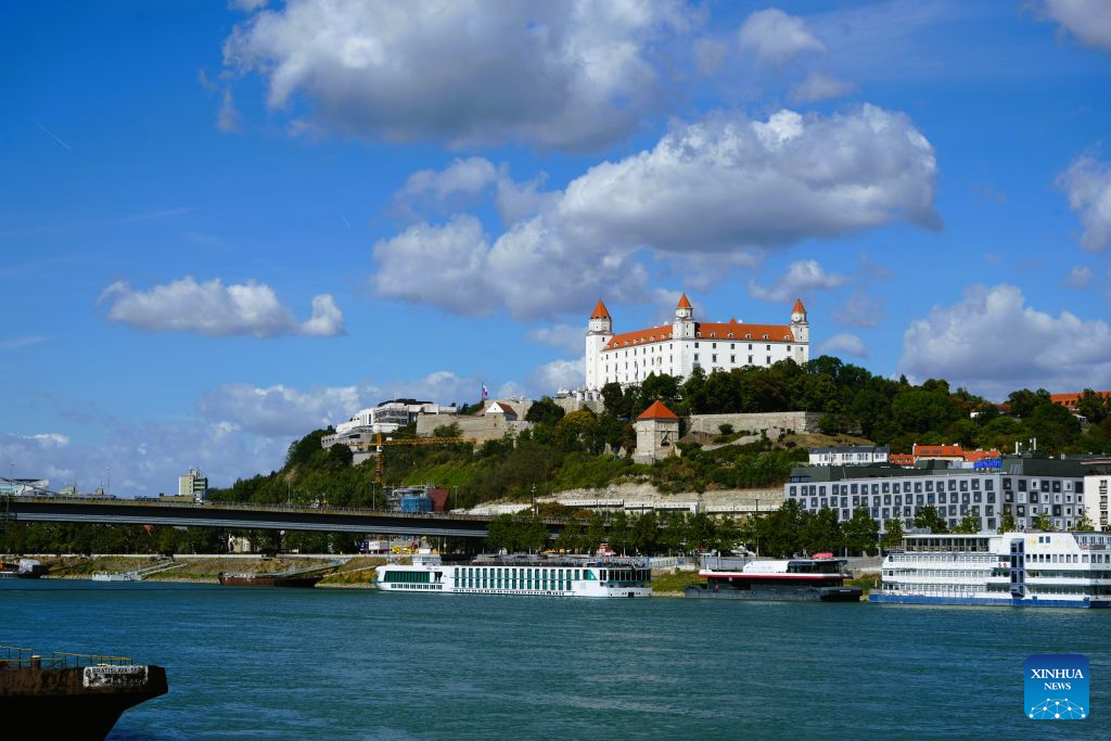 This photo taken on Sept. 1, 2026 shows the Bratislava Castle in Bratislava, capital of Slovakia. (Xinhua/Liu Haodong)