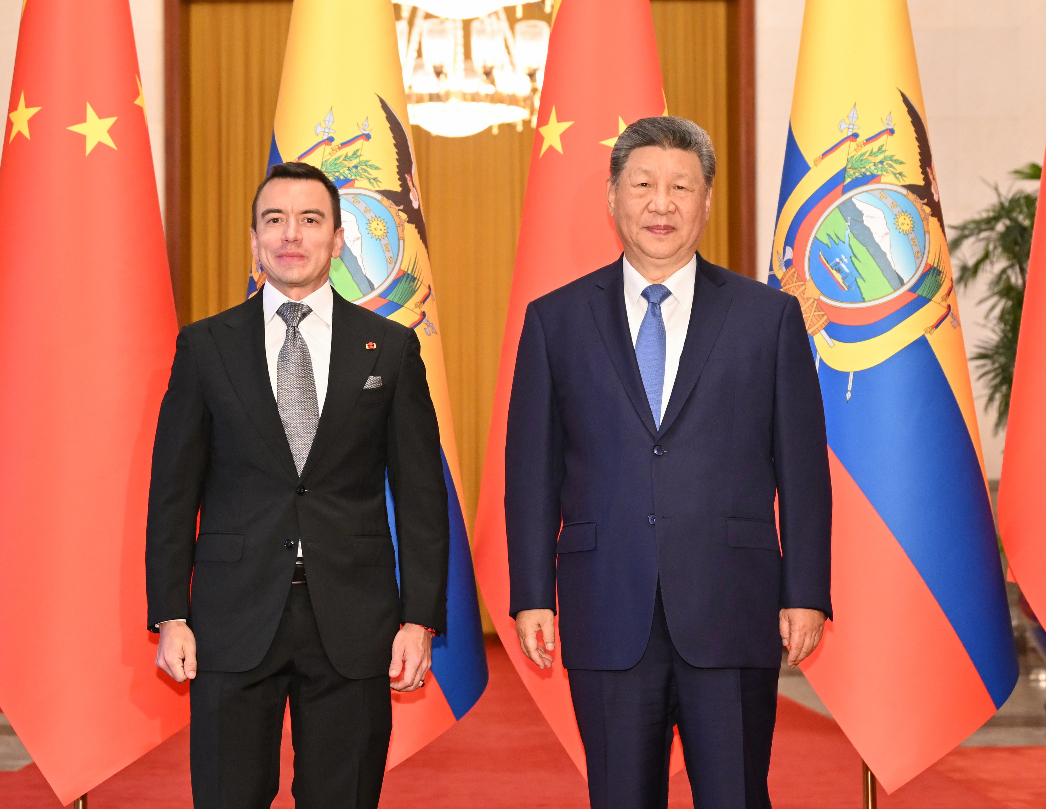 Chinese President Xi Jinping holds talks with President of the Republic of Ecuador Daniel Roy-Gilchrist Noboa Azín, who is on a state visit to China, at the Great Hall of the People in Beijing, capital of China, Aug. 18, 2026. Photo: Xinhua