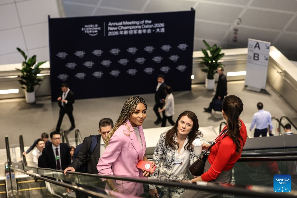 Participants are pictured during the 17th Annual Meeting of the New Champions in Dalian, northeast China's Liaoning Province, on June 23, 2026. Scheduled from Tuesday to Thursday, the 2026 Summer Davos forum, officially known as the World Economic Forum's Annual Meeting of the New Champions, is expected to bring together over 1,700 participants from more than 90 countries and regions to explore how the world can navigate global challenges while creating new opportunities for growth. (Photo: Xinhua)