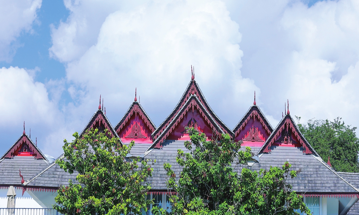Rooftops featuring Dai ethnic styles in Sanman villages Photo: Courtesy of China Agricultural University