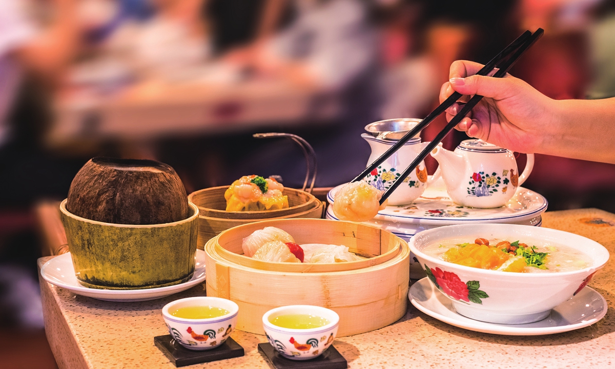 Guangzhou dim sum dishes Photo: VCG
