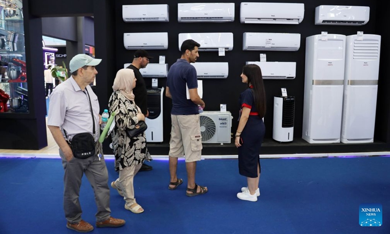 Visitors tour the 57th Algiers International Fair in Algiers, Algeria, June 24, 2026. Launched Monday, the 57th Algiers International Fair held at the Palais des Expositions in Algiers brings together 781 exhibitors, including 579 domestic companies highlighting local industrial and technological progress, alongside 202 international participants. (Photo: Xinhua)