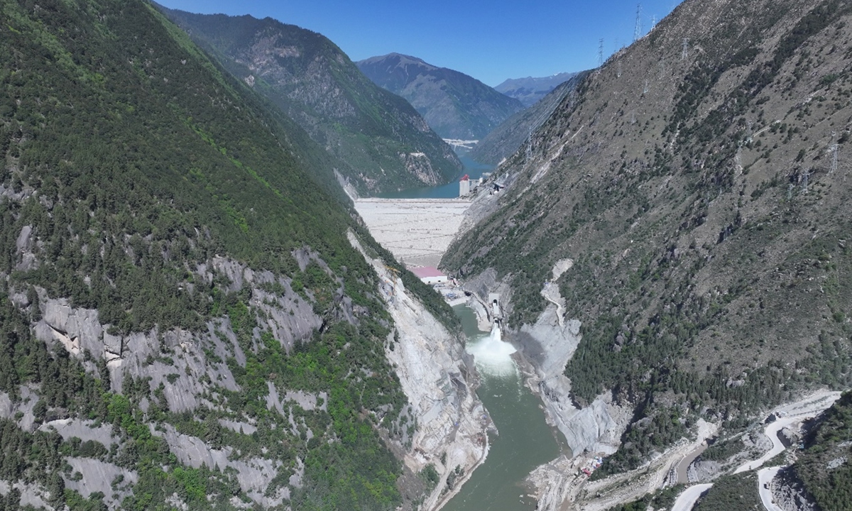 The Shuangjiangkou hydropower project in Southwest China's Sichuan Province Photo: POWERCHINA Chengdu Engineering Corporation Limited