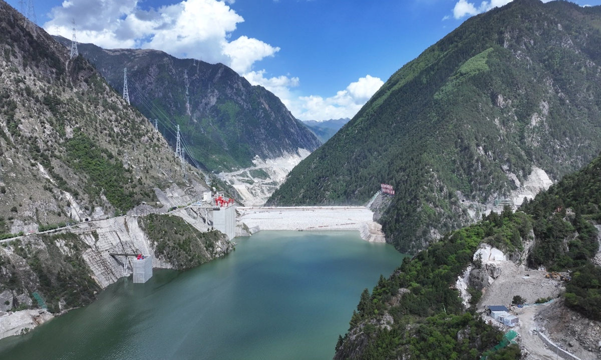 The Shuangjiangkou hydropower project in Southwest China's Sichuan Province Photo: POWERCHINA Chengdu Engineering Corporation Limited
