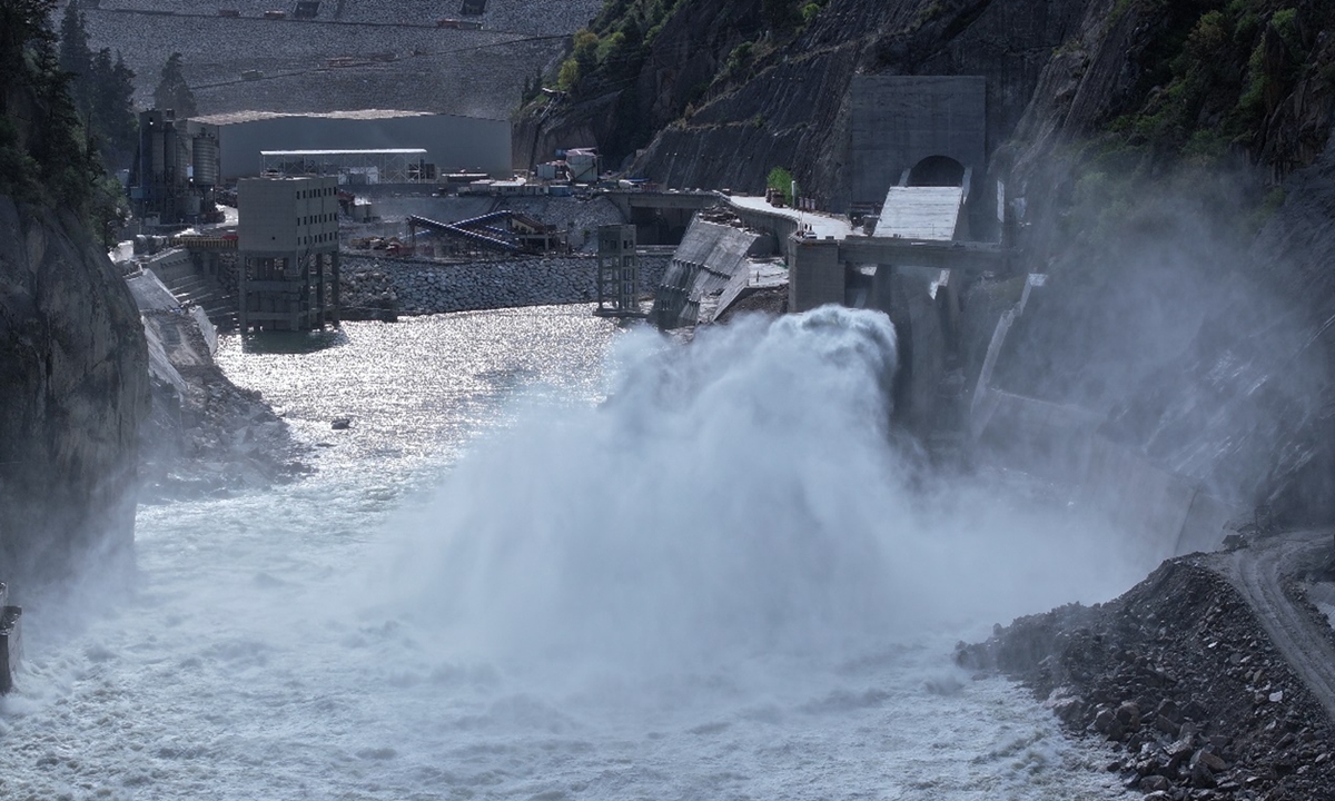 The Shuangjiangkou hydropower project in Southwest China's Sichuan Province Photo: POWERCHINA Chengdu Engineering Corporation Limited