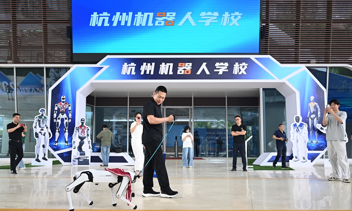 A participant walks a 
