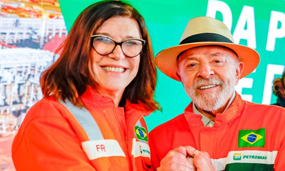 Brazilian President Luiz Inácio Lula da Silva (right) and Petrobras President Magda Chambriard. Photo: Ricardo Stuckert/Presidecy