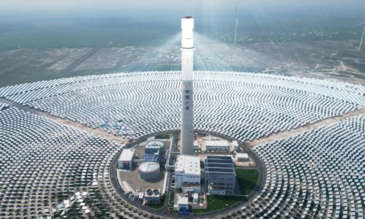  Jixi 100-megaWatts (MW) solar thermal power plant in Da'an, Northeast China's Jilin Province Photo: VCG