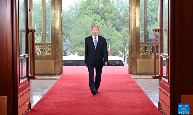 Li Liancheng, recipient of the July 1 Medal, enters the Great Hall of the People in Beijing, capital of China, July 1, 2026. A gathering in celebration of the 105th founding anniversary of the Communist Party of China (CPC) started at the Great Hall of the People on Wednesday morning in central Beijing. (Xinhua/Yin Bogu)
