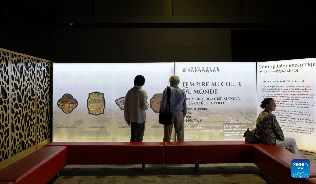 Visitors view the exhibition The Forbidden City: Six Centuries of Mystery in Paris, France, on June 30, 2026. (Photo: Xinhua)
