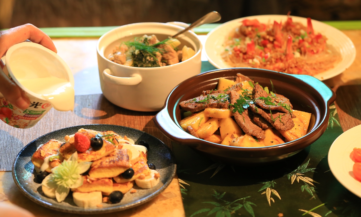 Visually appealing light meals crafted by a food blogger based in Changsha, Central China's Hunan Province Photo: VCG